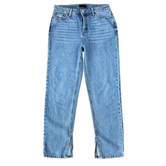 House of Harlow High Waisted Medium Wash Split Ankle Straight Jeans (Sz 28) - Picture 1 of 9